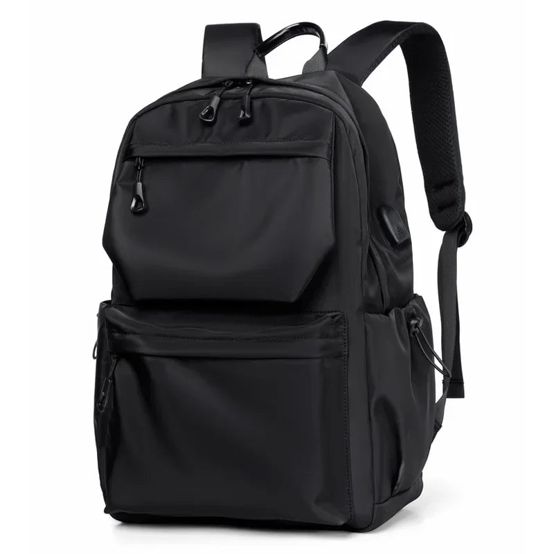 New Polyester Men's Backpack Large Capacity Student Schoolbag Laptop Bag Waterproof Travel Backpack Hot Sale