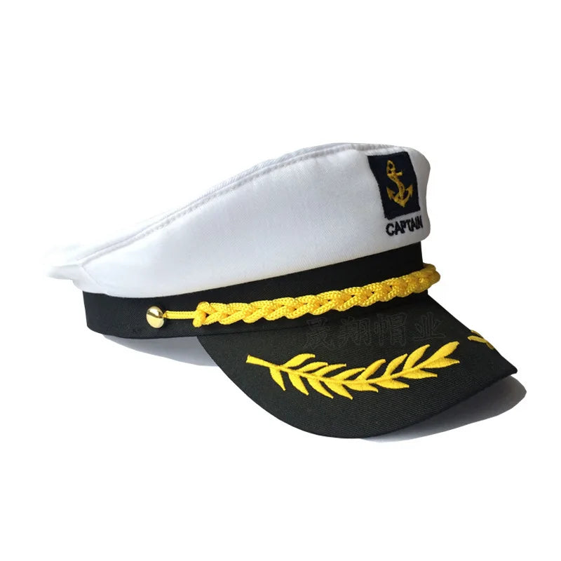 Adult Yacht Sailor Captain Hat Adjustable Men's and Women's Party Hat Makeup Ball Dressing Event Excellent Stylish Accessories