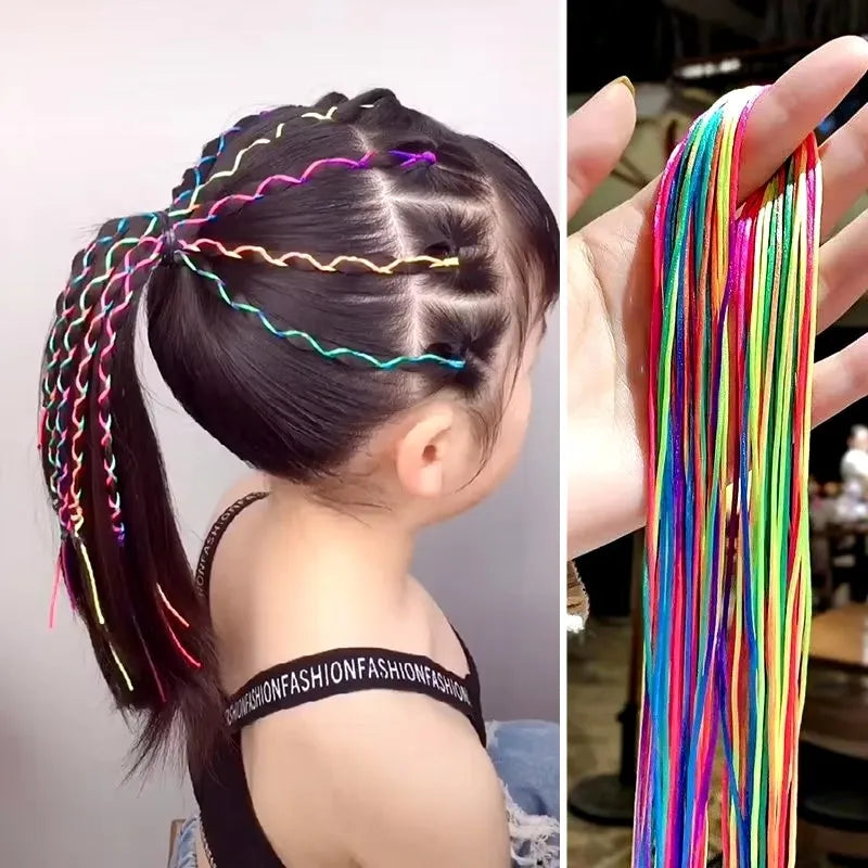 30Pcs Colorful Randomly Hair Braids Rope Strand for Hair Braiding Girls DIY Ponytail Braids Women Styling Tool Dreadlocks