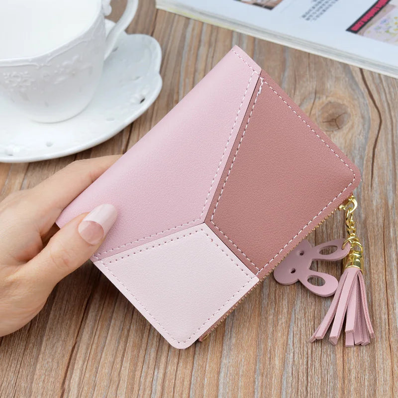 Women Fashion Short Wallet Coin Purse for Women Card Holder Bag Small Ladies Wallet Female Two-fold Hasp Mini Cute Clutch Purse