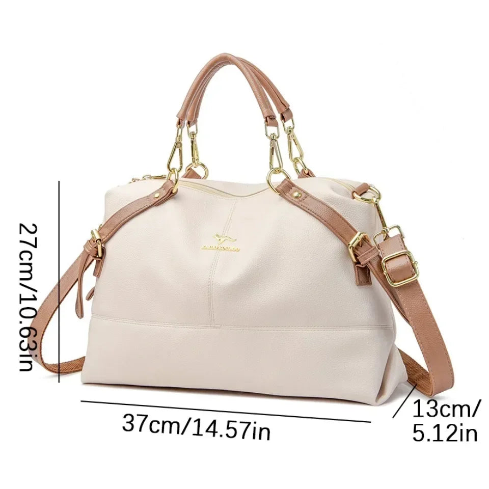 Real Women Soft Leather Shoulder Bags Luxury Women's Bag High Quality Ladies Handbag Fashion Female Messenger Bag Large Tote Sac