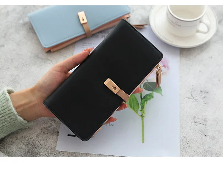 Long Women's Wallet Female Purses Tassel Coin Purse Card Holder Wallets Pu Leather Clutch Money Bag Purses Carteras Para Mujer