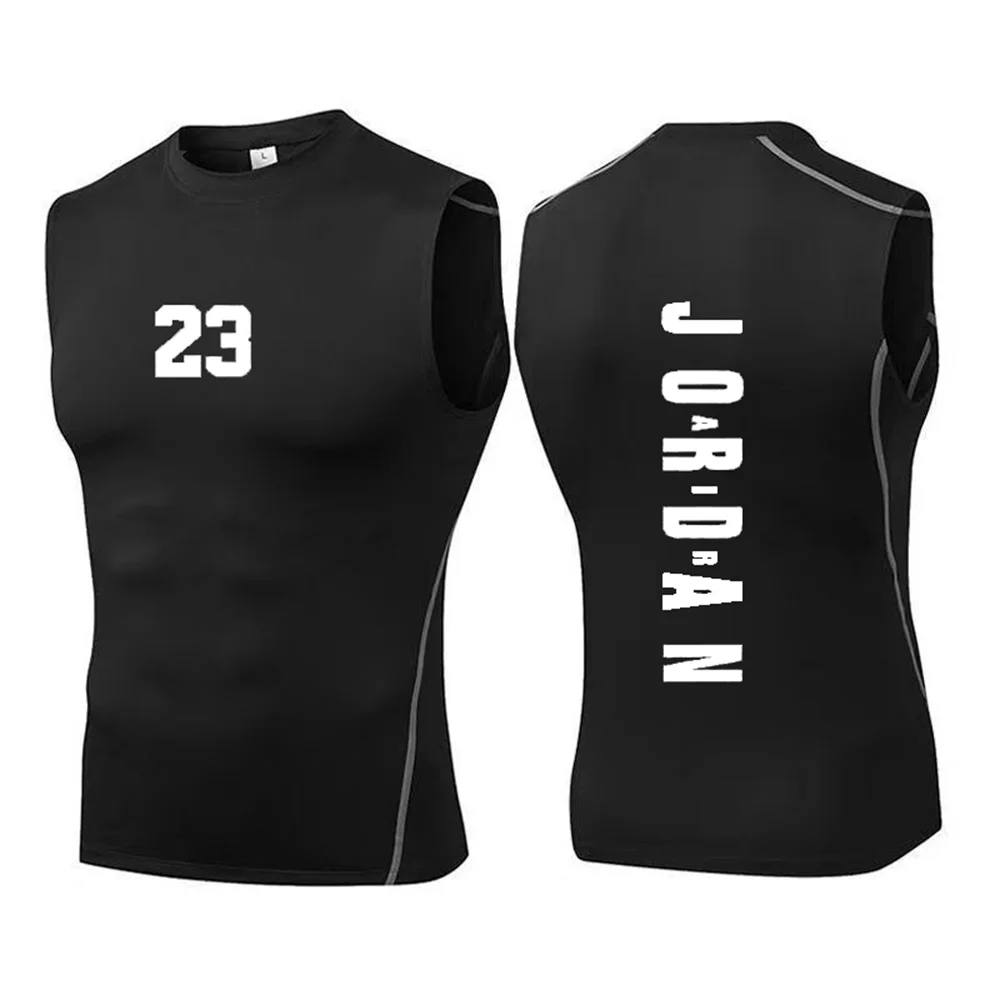 Men's Fitness Basketball Tank Top Men's Fitness T-shirt Quick Dry Compression Sleeveless T-shirt Fitness Tank Top Men's Clothing