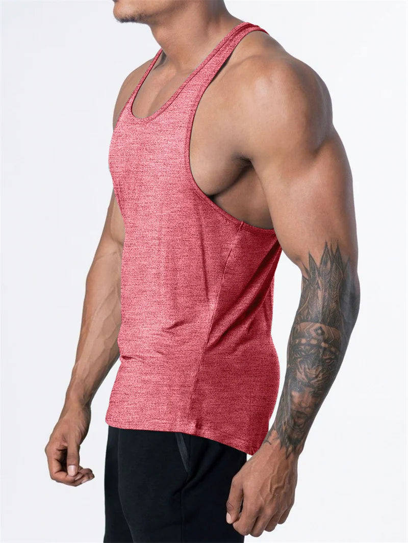 Men's Sports Fitness Tank Top Summer GYM Training  Undershirt Running Basketball Quick Drying Breathable loose Tank Top men tops