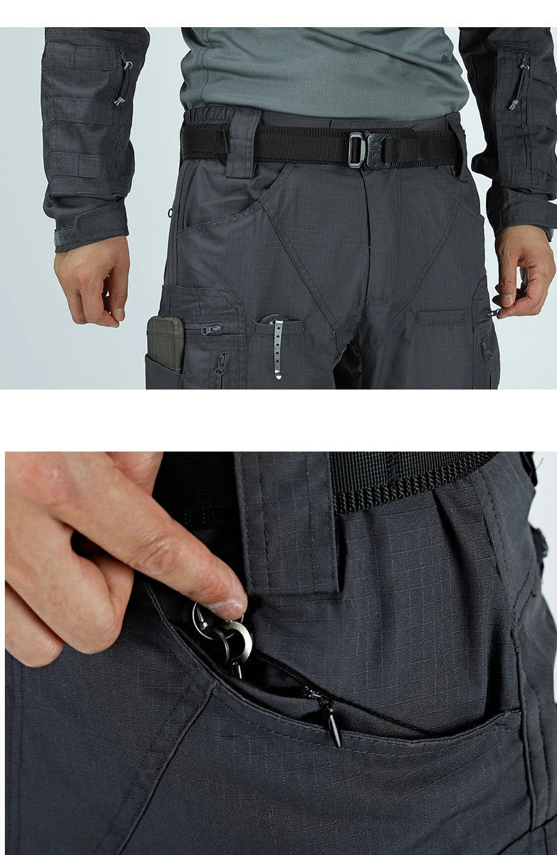 Pantalon cargo imperméable pour homme, pantalon tactique d'entraînement militaire, pantalon de combat, multi-poches, résistant à l'usure, pantalon pour homme, randonnée en plein air