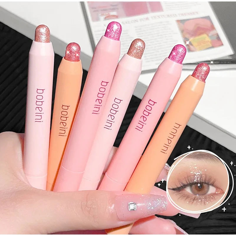 Fard à paupières nacré scintillant Crayon surligneur professionnel à paillettes imperméables Cosmétiques haute brillance Maquillage de beauté