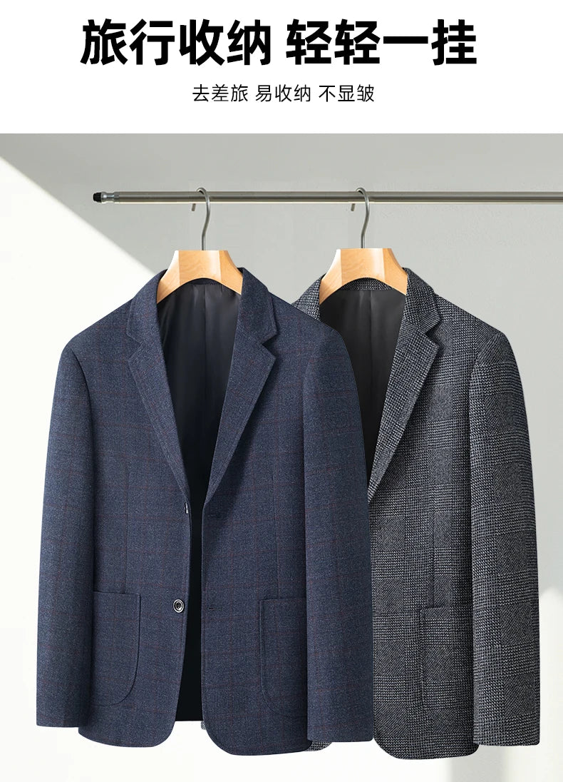 Blazer tendance pour homme, nouvelle mode, tenue professionnelle décontractée, style britannique, ample, quatre saisons