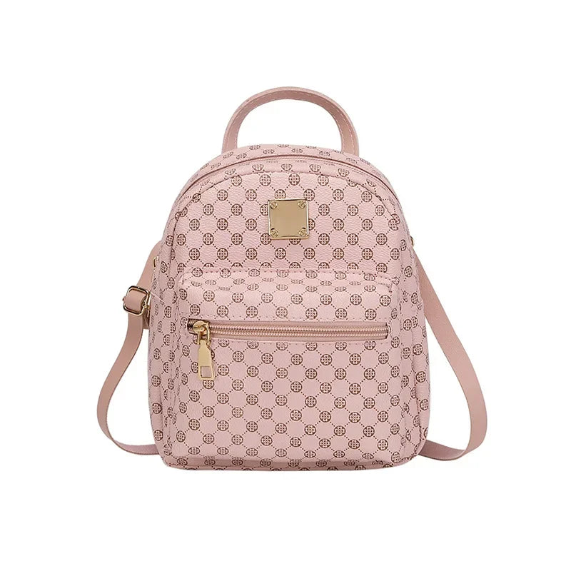 2024 New Fashion Casual Women Mini Backpack Luxury Pu Leather Small Bag School Girl Backpacks style Ladies Cute Travelling