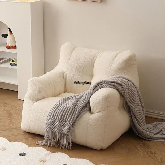 Large Size Single Lazy Sofa Single Ergonomic Soft Comfortable Bean Bag Sofa Single Canape Salon Bedroom Furniture