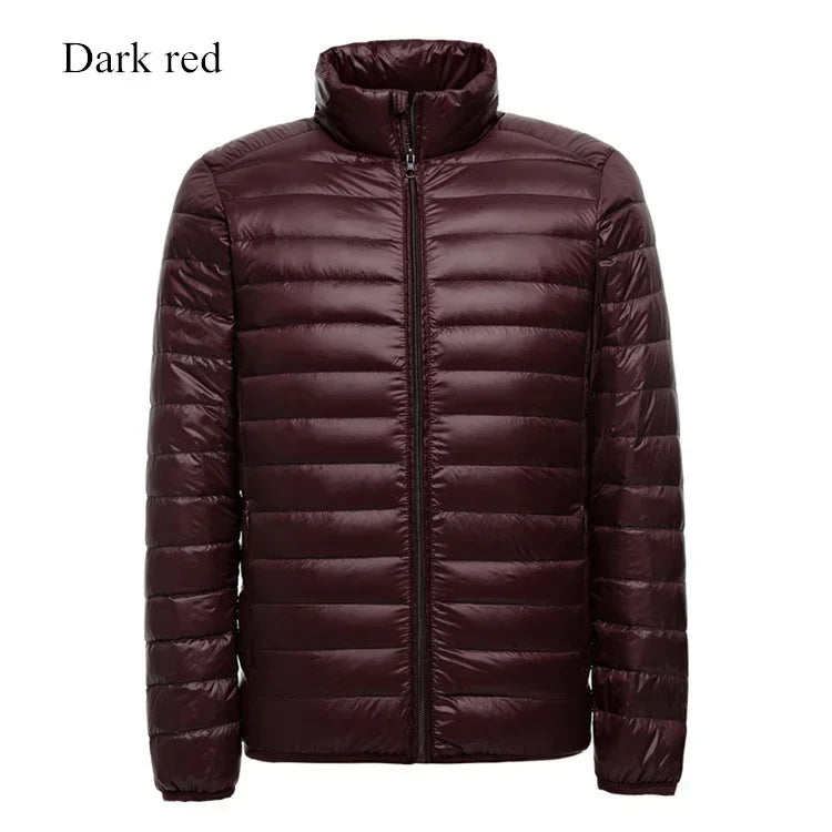 Men's Lightweight Water-Resistant Packable Puffer Jacket 2023 New Arrivals Autumn Winter Male Fashion Stand Collar Down Coats