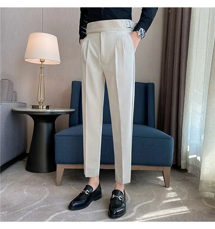 High-quality Nadors Men's Trousers Casual Business Formal Suit Pants High-waisted Slims Smooths Your Silhouette Cropped Pants