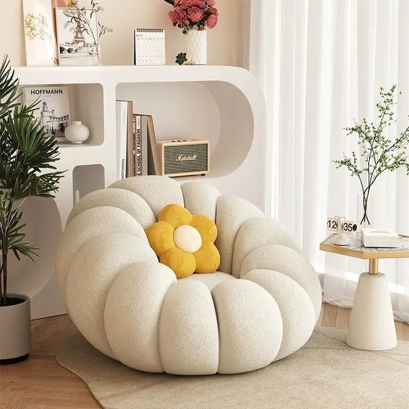 Stool Unique Filling Sofa Yellow White Bedroom Corner Lazy Living Room Bean Bag Puffs Sleeper Floor Canape Salon Furniture Home