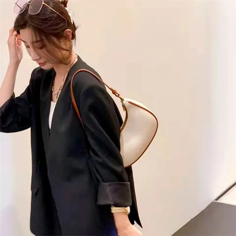 Women Bag Luxury Designer Clutch Handbags Solid Color Leather Underarm Shoulder Bag Casual Female Shopper Tote Luxury Hobos Bags