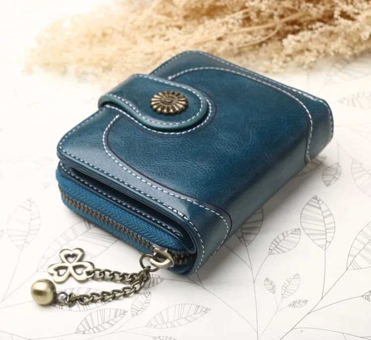 Women Wallets and Purses PU Leather Money Bag Female Short Hasp Purse Small Coin Card Holders Blue Red Clutch New Women Wallet