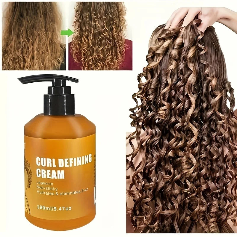 Crème définition de boucles GZE à l'huile d'argan pour cheveux ondulés et bouclés Hydratant et revitalisant en profondeur pour des cheveux brillants et rebondissants