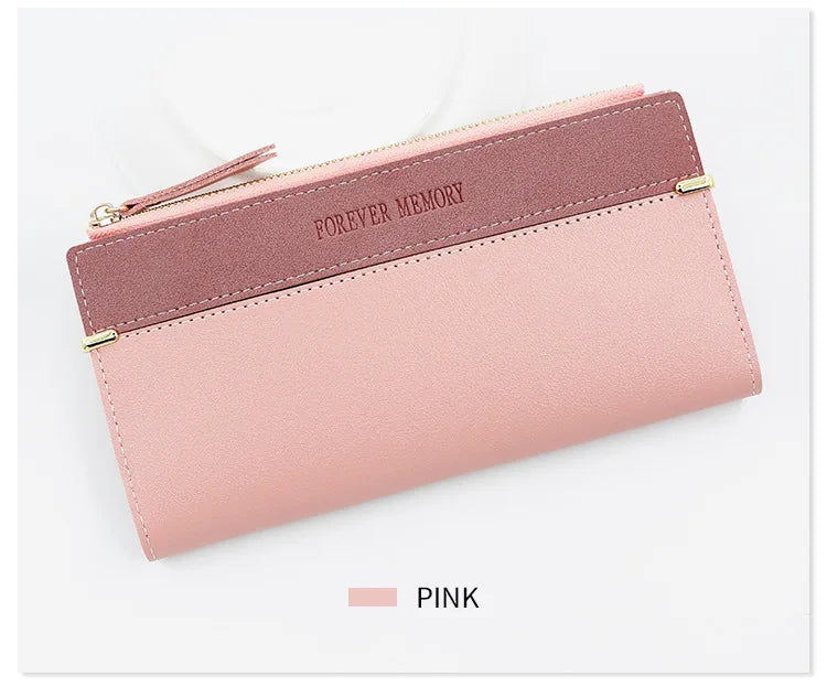 2024 New Long Women Wallets Clutch Zipper Coin Pocket Name Engraved Female Wallet Large Capacity Card Holder Brand Women's Purse