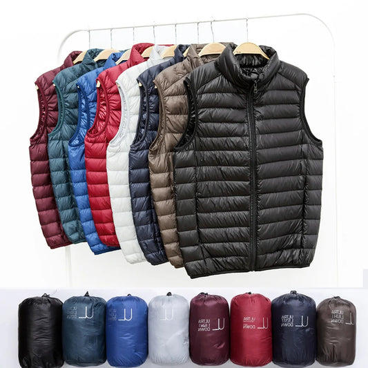 2023 Autumn/winter Ultra-light Cotton-padded Vest Men's Cotton Vest Women's Shoulder Casual Style