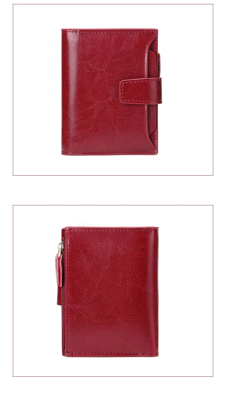 2024 New Short Women Wallets Genuine Leather Zipper Coin Pocket Women Purse Name Engraved Quality Card Holder Kpop Female Wallet