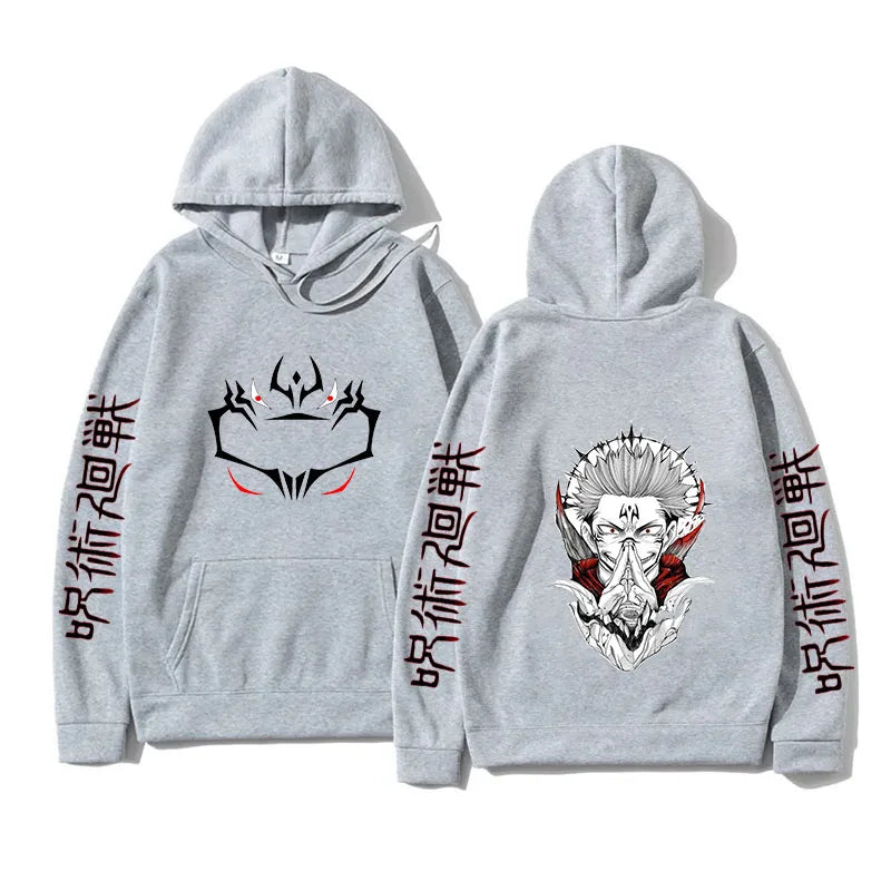 Funny Jujutsu Kaisen Long Sleeve Casual Hoodies Anime Ryomen Sukuna Printed Men Women Fashion Harajuku Sweatshirt Clothes