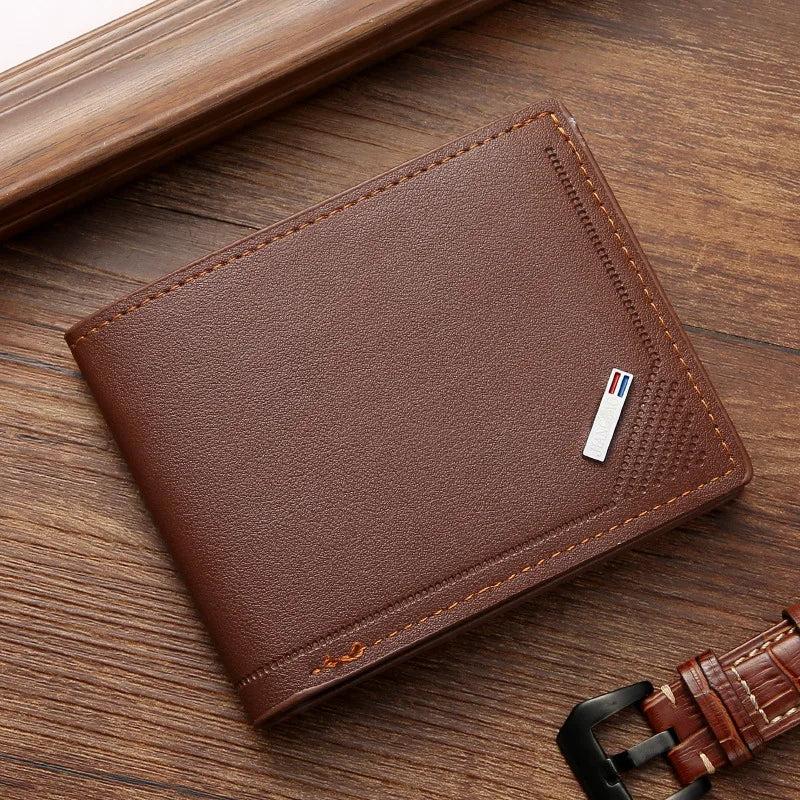 Men Inserts Foldable Wallets Picture Coin Slim Purses Business Money Credit ID Cards Holders Vintage Protection Capacity Bags