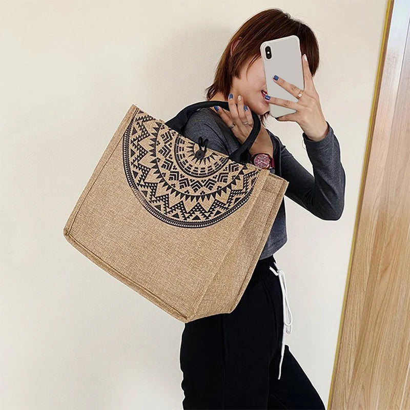 Canvas Handbags For Women Fashion Tote Beach Bags Reusable Shopping Bags