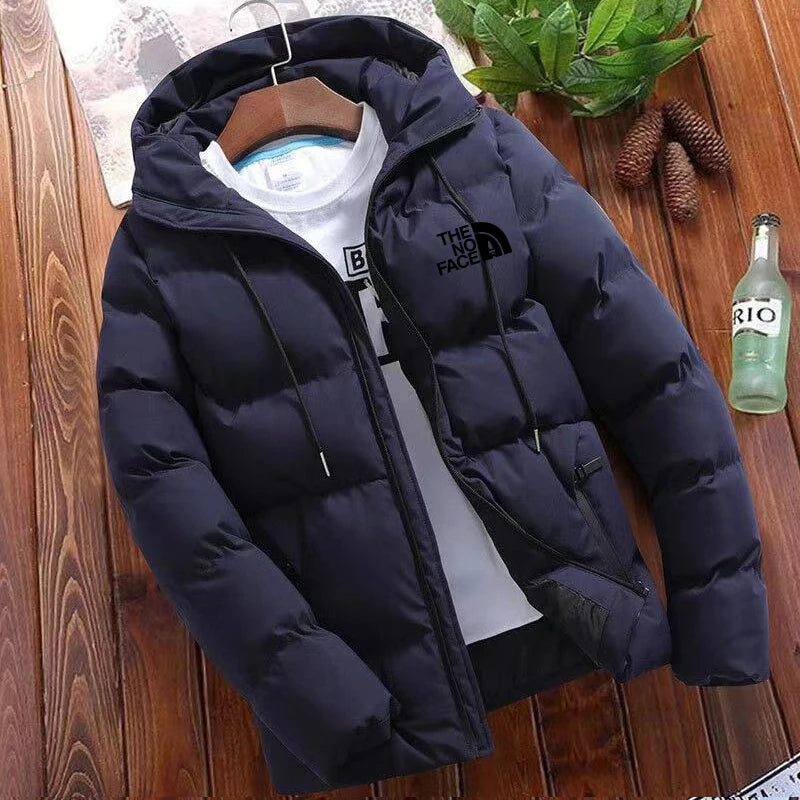 Veste chaude à col montant pour homme, parka d'extérieur décontractée, manteau de rue, neuf, hiver, 2024 hiver nouveau parka polaire épaisse chaude hommes