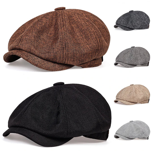 Hommes décontracté gavroche chapeau printemps automne rétro béret chapeaux sauvage chapeaux décontractés unisexe sauvage casquette octogonale pour hommes rue casquettes Gorras