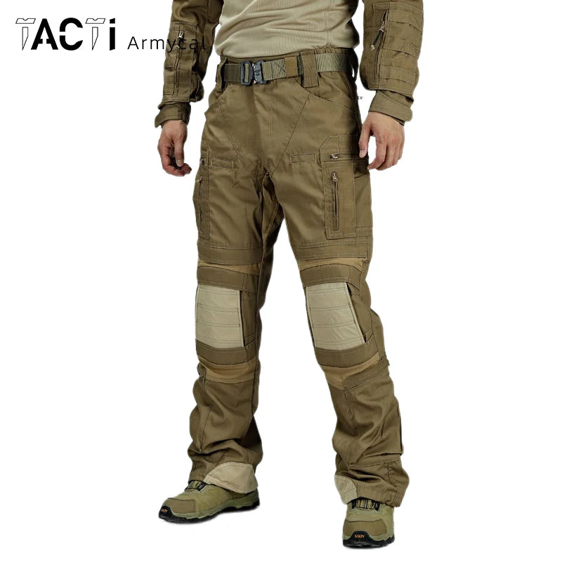 Pantalon cargo imperméable pour homme, pantalon tactique d'entraînement militaire, pantalon de combat, multi-poches, résistant à l'usure, pantalon pour homme, randonnée en plein air