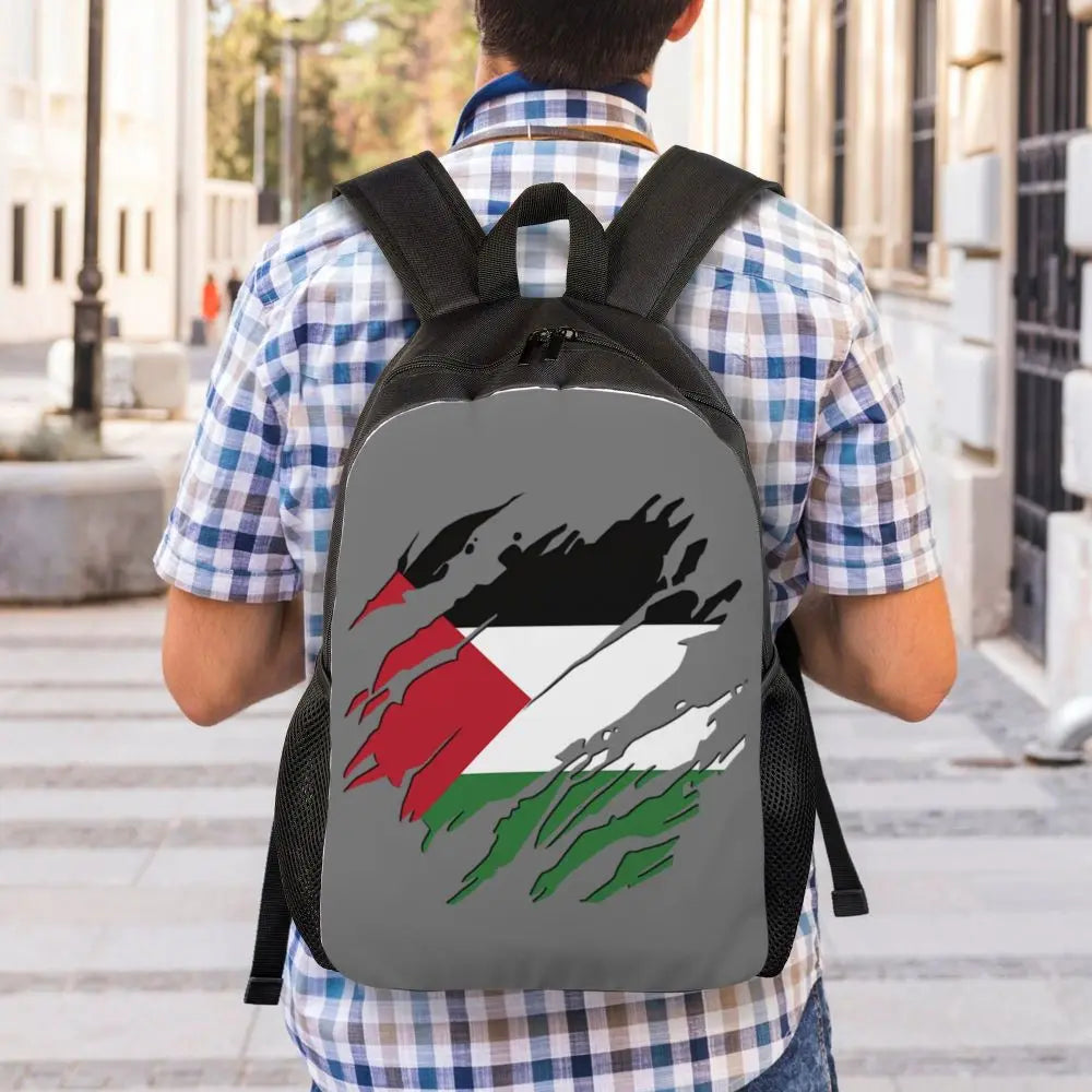 Custom Palestinians Keffiyeh Pattern Backpack for Women Men Waterproof College School Tradition Bag Print Bookbags