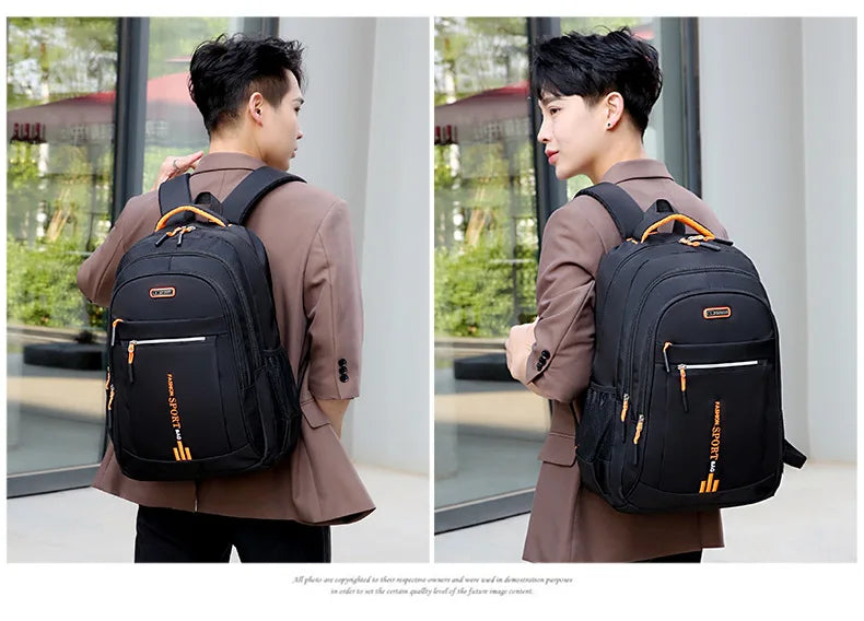 Men's Backpacks Oxford Waterproof Rucksack Business Computer Bag Casual Backpack Senior High School Student Schoolbag Large Capa