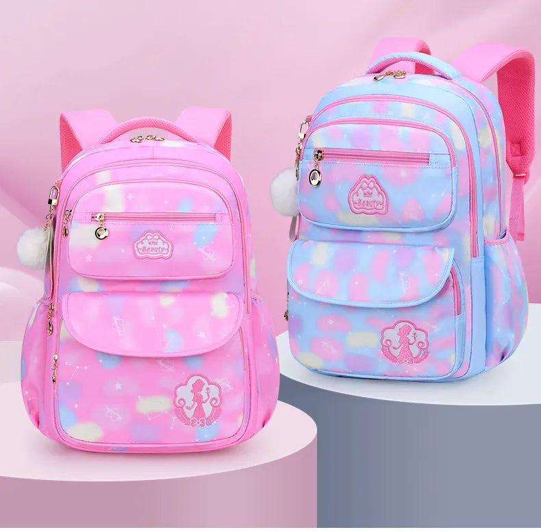 Girl School Bag Backpack Back Pack For Teenager Women Children Female Pink Schoolbag Primary High Bagpack Class Teens Child Kids