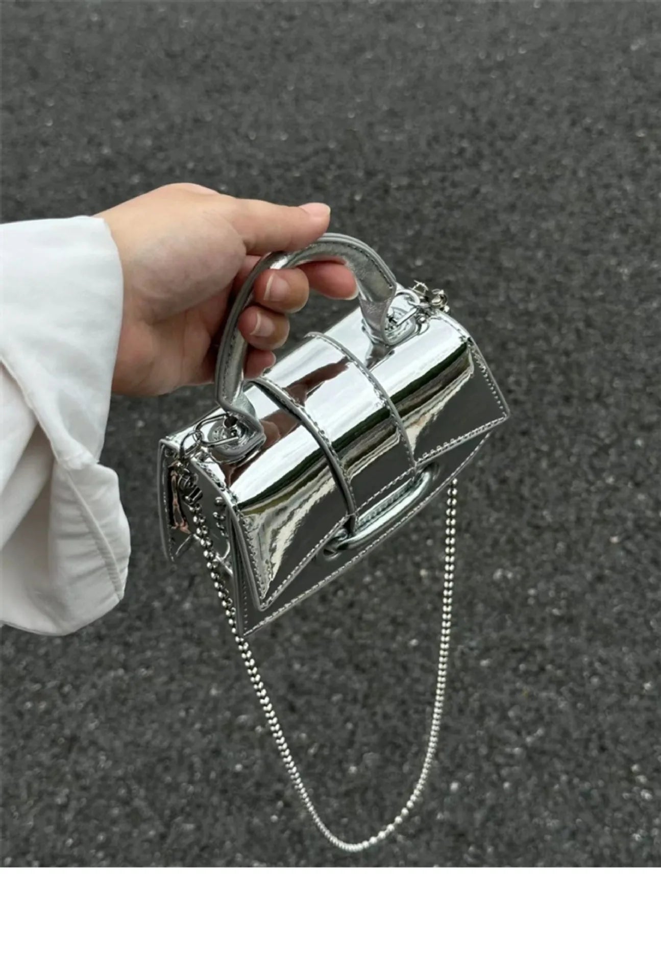 Vintage Women Silver Chic Crossbody Bag Luxury Designer Small Shoulder Bags Fashion Gold Mini Coin Purse Cute Pu Leather Handbag