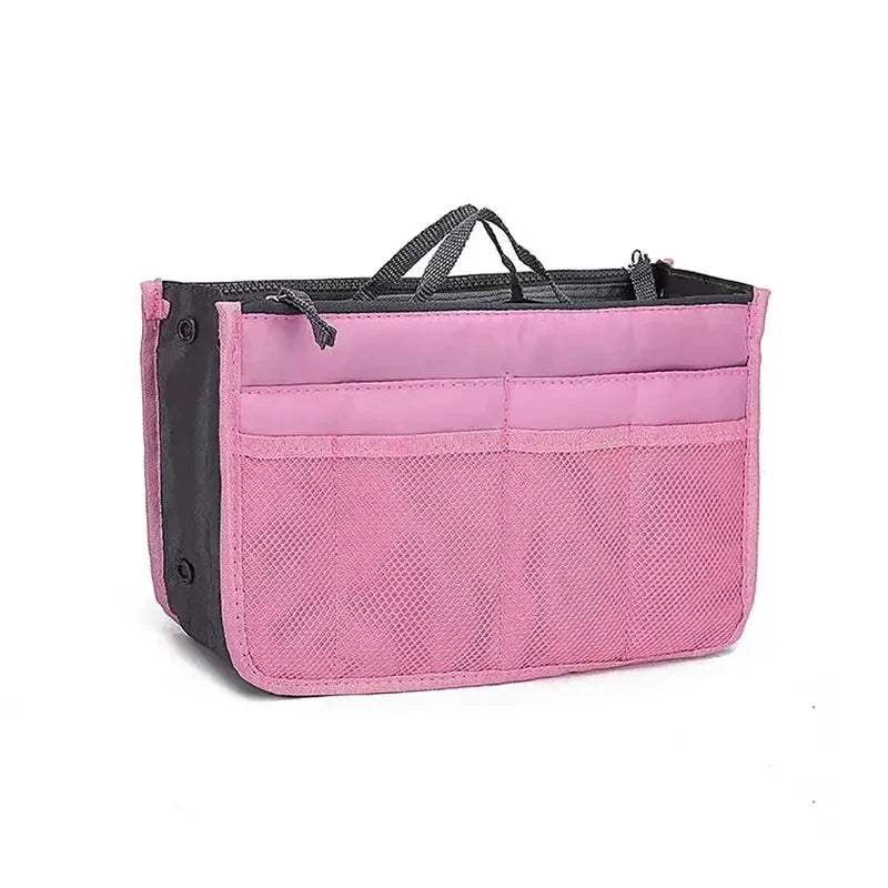 Organizer Insert Bag Women Nylon Travel Insert Organizer Handbag Purse Large liner Lady Makeup Cosmetic Bag Cheap Female Tote