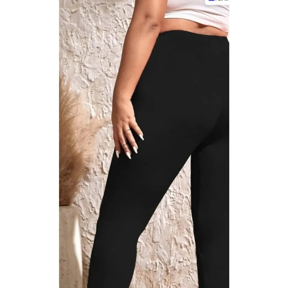 Women's XL-5XL Plus  Size Casual High-waist Stretch Leggings Solid Color Tight Leggings Go with Commuter Skinny Slim Leggings