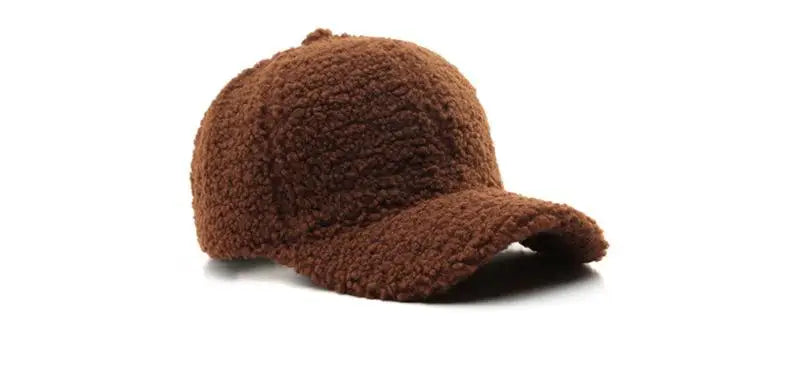 Autumn Winter Baseball Cap Women Artificial Lamb Wool Hats Keep Warm Cap Plush Baseball Caps Spring Baseball Cap Solid Sunshade