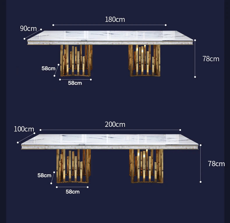 Luxury Modern Dining Table Chair Marble Desk Mobile Kitchen Tables Console Dining Table Mobile Table A Manger Home Furnitures