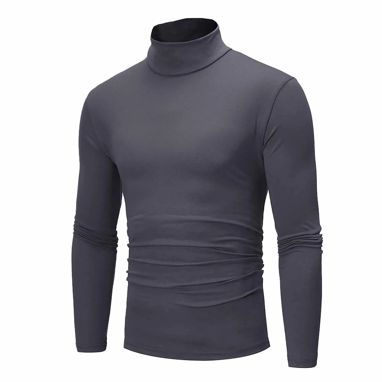 Pull en coton pour homme de haute qualité, pull en coton pour homme, col mi-haut, doux et chaud, tricoté, coupe slim