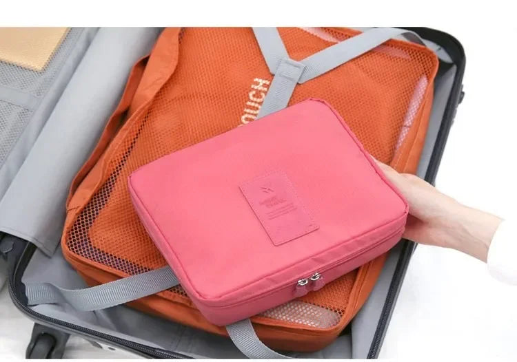 High Capacity Outdoor Girl Makeup Bag Women Cosmetic Bag Toiletries Organizer Waterproof Female Storage Make up Cases