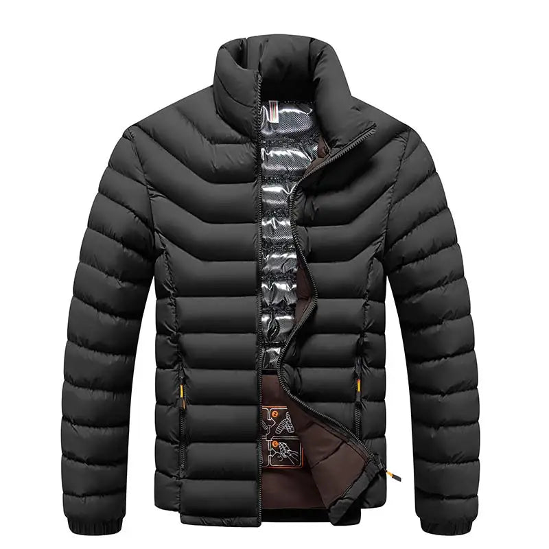 2023 Hiver Nouveaux Hommes Mode Chaud Veste Manteau Solide Épais Coupe-Vent Vêtements D'extérieur Automne Hommes Décontracté Imperméable Parkas Veste Manteau Mâle