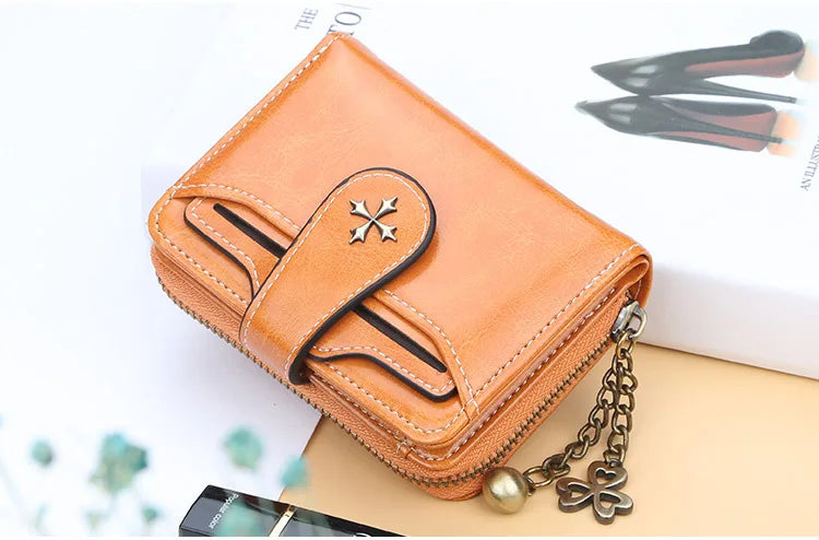 Women Wallets and Purses PU Leather Money Bag Female Short Hasp Purse Small Coin Card Holders Blue Red Clutch New Women Wallet