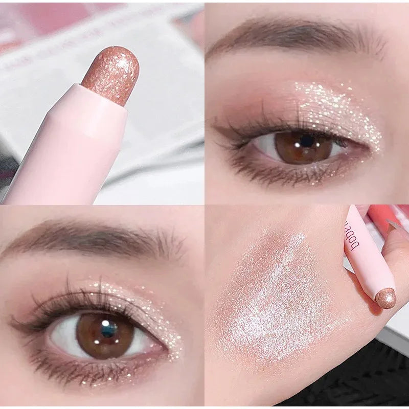 Fard à paupières nacré scintillant Crayon surligneur professionnel à paillettes imperméables Cosmétiques haute brillance Maquillage de beauté