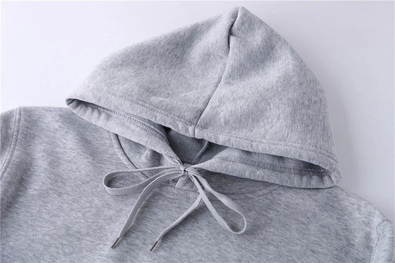 Fashion Men's Thin Hooded Hoodie Cotton Men's Top Spring and Autumn Solid Color Hooded Long sleeved Sweatshirt