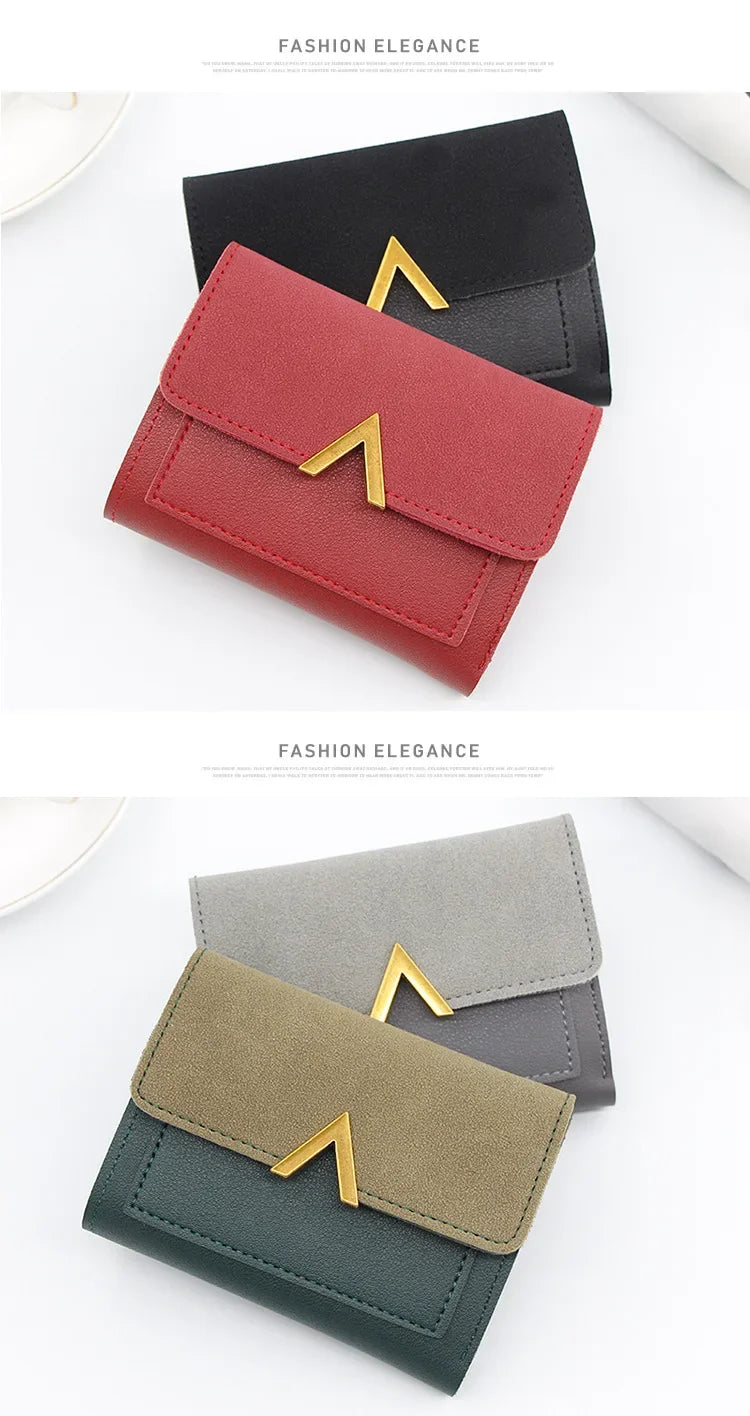 2024 Leather Women Wallets Hasp Lady Moneybags Zipper Coin Purse Woman Envelope Wallet Money Cards ID Holder Bags Purses Pocket