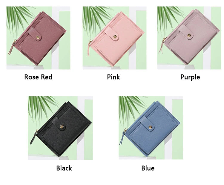 2023 New Short Women Wallets Free Name Engraving Slim Card Holder Female Purses Cute Simple High Quality Brand Women's Wallet