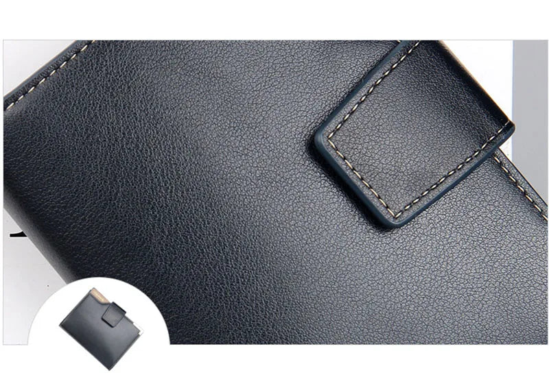 Short Luxury Men Wallets Zipper Coin Pocket Card Holder Male Wallet Clutch Photo Holder Name Engraved Brand Man Purses Wallet