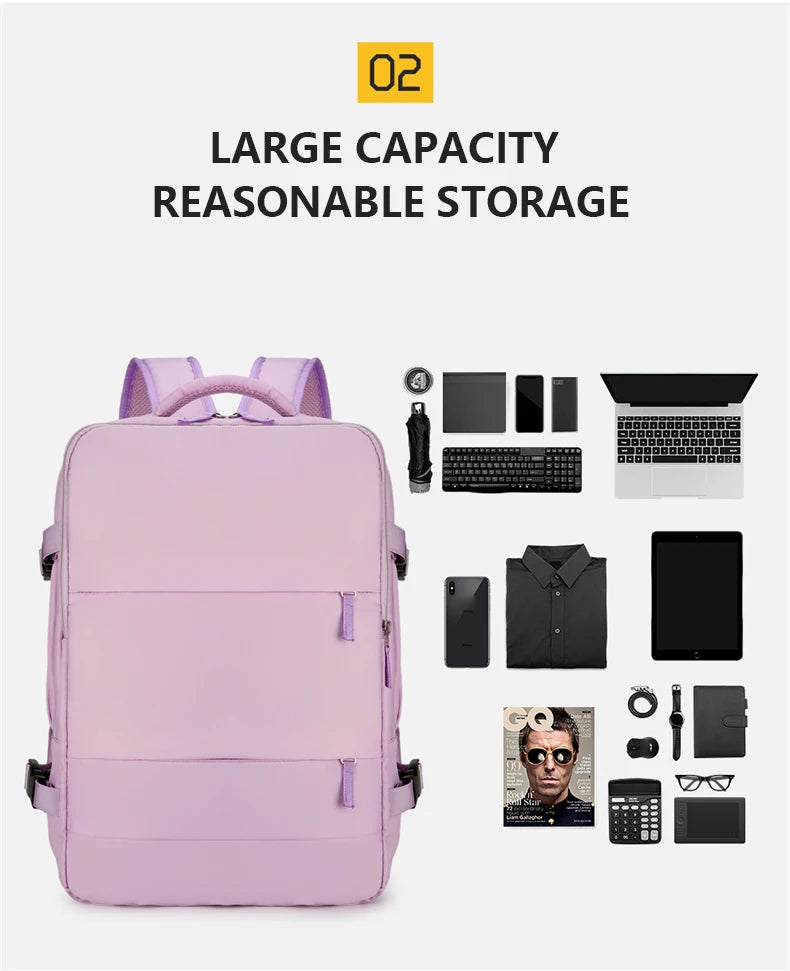 Multi functional travel bag, large capacity backpack, Male and female campus middle school high bag