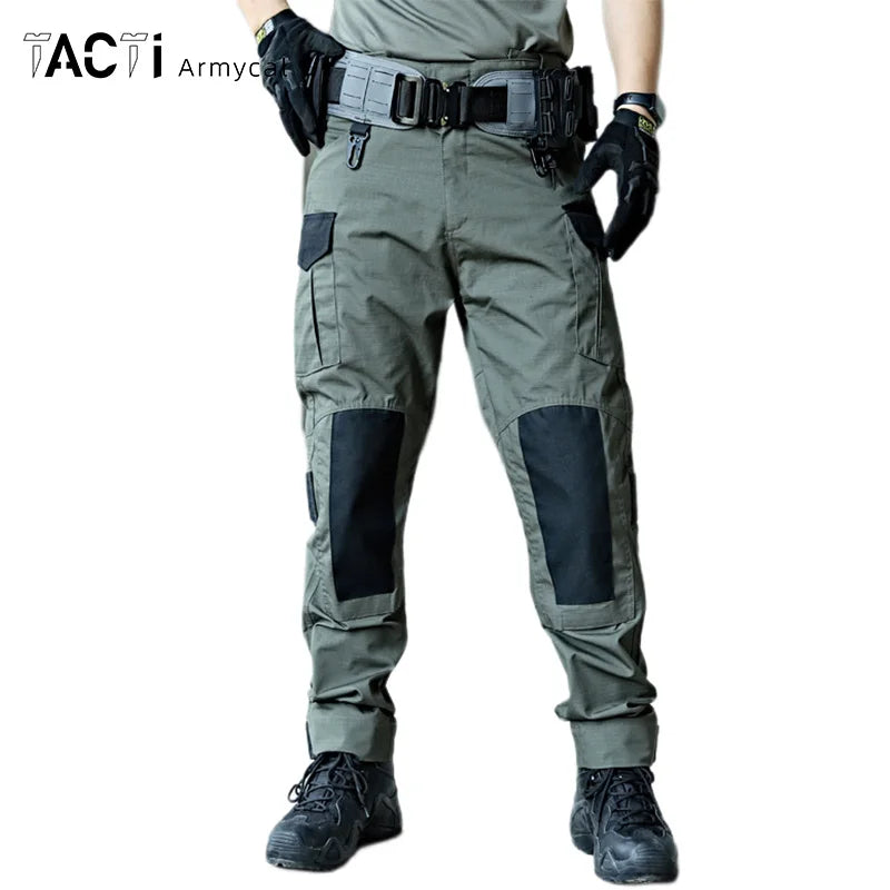 Pantalon cargo imperméable pour homme, pantalon tactique d'entraînement militaire, pantalon de combat, multi-poches, résistant à l'usure, pantalon pour homme, randonnée en plein air