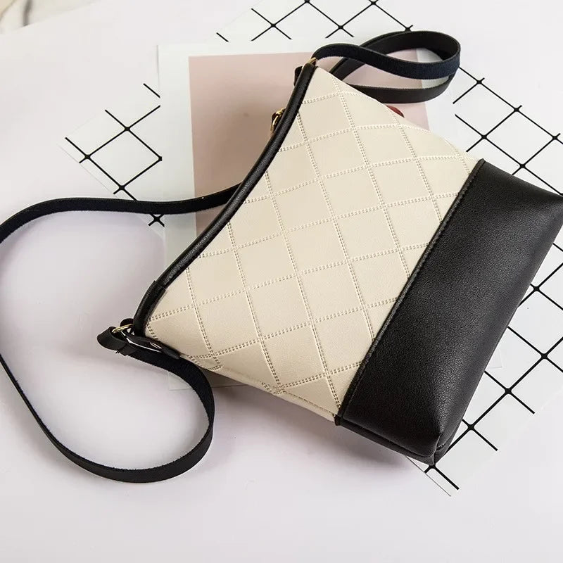 New Wandering Small Bag Lingge Embossed Colored Casual Small Square Bag Single-shoulder Crossbody Women's Bag