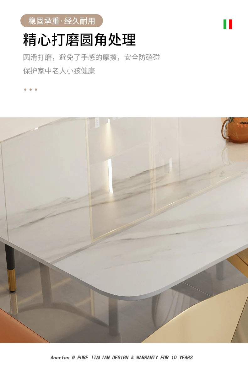 Entrance Table Marble Alternative Dining Room Set Breakfast Nook Coffee Living Furniture Games Modern Portable Muebles De Cocina