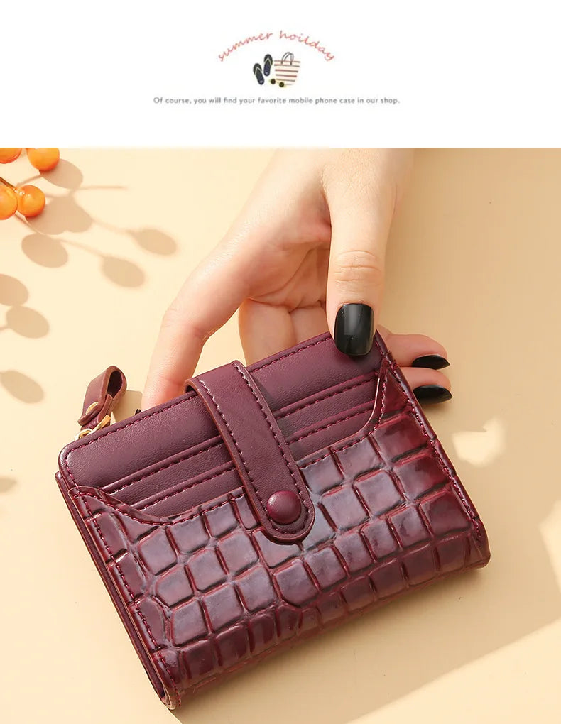 Women Short Wallet Small Fashion Luxury Brand Leather Purse Ladies Card Bag for Women Clutch Female Purse Money Clip Wallet 2023